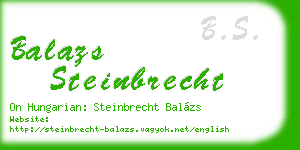 balazs steinbrecht business card